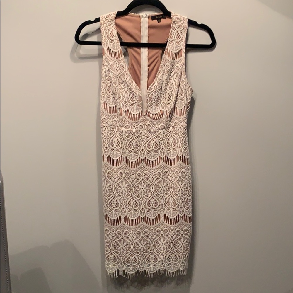 Aakaa White Lace dress, worn once